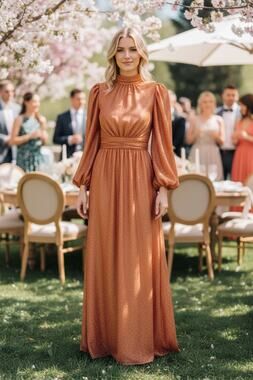 NWT MACDUGGAL DRESS GOWN ORANGE MOTHER OF THE BRIDE EVENING FORMAL WEDDING GUEST